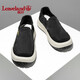 Maple Leaf (Leveland) Chaussures masculines pour l'été nouvelle version de chaussures en toile anti-collision d'un pied pour hommes respirants à la semelle douce et à la semelle extérieure pour hommes [anti-collision améliorée] noir (taille de chaussure en cuir) 41