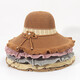 New summer women's monochrome sun protection large brim sun hat mother hat sunshade dome straw hat cool hat fisherman hat pink