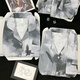 Catman (Miiow) Chinesischer Stil Krawattenpaar Pyjamas für Frauen kühl Ice Seide Sommer Dünne Kurzärmel-High-End-Hauskleidung für Männer zweiteiler Set 13077# Fischgräten-Schmetterlings-Women-Kurzärmel-Shorts m