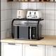 Kunfeng kitchen microwave oven rack double-layer retractable storage rack multi-function rice cooker oven rack countertop bracket single layer C type bold model non-retractable simple model