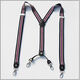 Changyin four-clip strap clip hook overalls 2.5cm wide suspender belt Fashion hook suspender clip trendy hook black 2.5cm