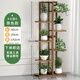 Trip Home Flower Stand Balcony Flower Stand Indoor Floor-standing Flower Stand Multi-layer Storage Rack Succulent Flower Stand Brown-Seven Layers