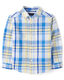 The Children's Place Baby Boys & Toddlers Poplin Long Sleeve Button-Down Shirt Sun Valley Plaid 6-9 Months