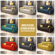 Zhenhe meubles pliants canapé à double usage lit petit salon étude unique de tissu multifonctionnel NAPon de la ligne de coton à la peau respirante 丨 Sponge Style 138 cm Diamètre extérieur Multi-Color Option Multi-Color Option