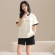 [纯棉]睡衣女夏季套头短袖短裤休闲款家居服套装可外穿女cker CKE-W6174A L
