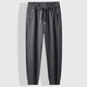 MAGIOPY luxury high-end brand men's casual pants men's 2025 spring plus size sports sweatpants men's cotton long pants men's black cuff 8901 XL