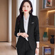 Yuanfeiya haze blue suit suit manager business suit women's long-sleeved suit hotel sales department 4S store white-collar formal suit single piece haze blue suit L