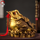 Wen Yijia Copper Golden Toad Ornament Lucky Toad Office Living Room Tea Pet Lucky Ornament Home Prosperous House Daily Jin Dou JY Money Daily Jin Toad 6 inches Comes with base