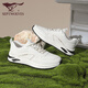Sieben Wolf-Männerschuhe 2025 Sommer Neue Mesh Schuhe Herren lässige Schuhe atmungsaktiv und geruchssicherer weiße Schuhe Vielseitige Sportschuhe weiß 1048 39