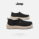 Jeep men's shoes for spring and summer canvas shoes for one foot lazy shoes breathable old Beijing cloth shoes non-slip driving casual shoes