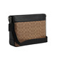 CoaCH (COACH) men's bag men's District zipper opening and closing briefcase one-shoulder crossbody bag CV761 khaki brown black QBNRX