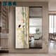 
ShamUXI (SHAMUXI) bamboo report safety living room hidden full length mirror decorative painting new Chinese style entrance mirror hanging painting bedroom wear fitting mirror WH-725-C-bamboo report safety 50*150+ crystal porcelain scratch-proof + left push-pull