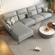 Disney fabric sofa Italian light luxury cotton and linen small apartments in a straight row multi-person combination soft package living room furniture Y753# more than 2.8 meters [Cotton and linen] down + sponge