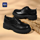 Heilan House HLA leather shoes men's British style leather shoes men's autumn and winter formal business casual shoes men T120 black 42