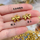 Yage new fashion 999 pure gold pendant women's pure gold bow hard gold pendant necklace pendant bracelet bracelet pendant pure gold bow pendant (0.53g)