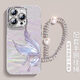 育希适用iphone16promax手机壳新款闪粉15por羽纱苹果14/13pro防摔硅 羽毛银天使眼-银色-YS833流光蝴 iPhone13ProMax