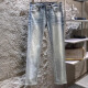 EMPORIO ARMANI Marca de alta gama Armani High-End Light Luxury Trend 2025 Spring and Summer New Men's Jeans Versión europea Slim Small Gray 6227-Ajhh 36