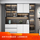 Muxituo sideboard light luxury modern simple living room storage cabinet cupboard kitchen storage cabinet wine cabinet household tea style 12240*40*220+ induction light
