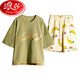 Langsha Pajamas de verano para mujeres mangas cortas de algodón puro linda tendencia de ropa de hogar dulce estilo coreano