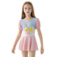 B.Duck children's swimsuit girls new one-piece girls sun protection swimsuit medium and large children training swimsuit pink 1016 110
