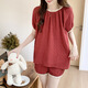 Gemas coloridas Versión coreana de pijamas de algodón en la nube para mujeres ropa de casa de estilo princesa de manga corta jdx-9903c# 170 m