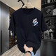 Kazuki Kuraishi Light Luxus Trendy Marke gedrucktes kurzärmeliges T-Shirt für Männer 2025 Sommer Neues Loose-Paar Outfit High-End-Halbärmel-Top für Männer White M.