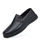 
Spider King leather shoes for men's autumn new casual shoes for men's soft sole middle-aged and elderly daddy beans shoes 9925 black hollow style 38