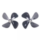 Jie Yintong nest boat propeller, remote control boat four-leaf forward and reverse oar, nest boat, net boat modification, ship model, snail, 6 cm, 4-leaf forward and reverse oar, one pair of holes, 4 mm, official standard configuration