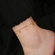 Lie Rui plated 18k gold snowflake anklet for girls cool style sexy anklet that does not fade, simple and versatile anklet chain gold