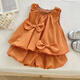 Hualin Fashion Guangzhou Dreizehn Summer Koreanische Mädchen im koreanischen Stil, Bow ärmellose Kleiderschwestern 1715217153 17152 Set M 130c