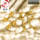 XPEL18k gold bracelet buckle head button connector accessories pearl necklace buckle clip buckle k gold DIY gold pendant buckle Phoenix buckle 6.5*16mm* ring 6mm
