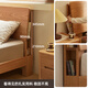 Original massives Holzbett Eiche nordisch modernes einfaches Schlafzimmer Doppelbett 1,8x2 m großes Bett Low Body Bett L701g