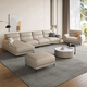 Salon de canapé en cuir youkaji petit appartement canapé en ligne droite canapé en cuir en latex moderne A688 3,4 mètres + cher
