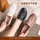 Western camel genuine leather beef tendon soft sole soft surface mother's shoes comfortable middle-aged leather shoes middle-aged and elderly women's shoes summer spring and autumn 677 sandals bean paste color 35