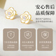 Zhen Shang Silver Chinese Gold Camellia Pearl Silver Earrings Women's Earrings Birthday Gifts for Girlfriends and Wife Girls S925