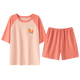 SONDR2024新款带胸垫睡衣女夏季短袖短裤韩范休闲可外穿家居服两件套装 带胸垫女短袖短裤：YW-1509 L 建议【90-110斤c