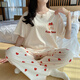 Yalu Женская пижама Summer Pure Cotton 2025 Новый простые простые брюки с коротки