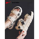Huili Sandals for women in 2025 new summer wear versatile thick-soled beach sports sandals 6173 beige casual and versatile 35