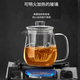YIHUTEA Teapot Glass Teapot Glass Tea Set Tea Water Separation Teapot Glass Kettle Insulation Heating Tea Maker One Pot 2 Cups 650ML Teapot