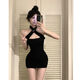 Yi Jingxuan (Yijingxuan) Nachtclub Heißes Mädchen Halfterhalter für Frauen im Sommer Schwarzrock Licht Luxus Taille Slim Fit Slim Hip Short Rock kleines Schwarz/Schwarz [hohe 24 Stunden pro zweites Mal] m Vorschläge [95-105jin [Jin gleich 0,5 kg]]