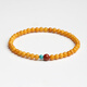 Iosn Yi Ru Ji Go Xiaomi Pearl Beeswax Bracelet Chicken Oil Yellow Women's Natural Old Honey Bracelet Amber 4mm Green Pine Three Circles 4mm Dark Old Honey Single Circle, Natural Beeswax Can Issue Certificate Clean Hand Circumference 15cm