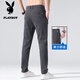 Playboy; PLAYBOY [Venta caliente en la tienda] Pantalones casuales Mandea de primavera y verano Pantalones rectos sueltos 2025 Nuevo fitness grises delgados [Garantía de calidad] HO653 Black Size 36 (circunferencia de la cintura 2 pies 8)