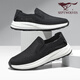Sept loups Chaussures pour hommes pour l'été en maille en maille volante Chime Casual Walking Chaussures pour hommes 2025 Nouveaux chaussures de tissu de pédale de tête légères Chaussures de sport noir 9923 41