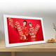 Touchscreen elektronischer Fotorahmen HD-Fotorahmen elektronisches Fotoalbum-Display Foto-Video-Player Gedenkgeschenk 15,6 Zoll weiß 32G-Speicher