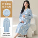 Fhhuabd New Nightgown con almohadilla de cofre NUEVA primavera y otoño Summer Summer Ropa de confinamiento de manga larga para mujeres embarazadas después del parto y la lactancia posparto y el pijama de embarazo MNQ13062#RR 2XL [sugerido 140-160Jin [Jin equivale a 0.5 kg]]]