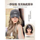Wig and hat one-piece female real hair wig hat one-piece female imitation hair 2025 fashionable Asian hot girl style long curly hot girl baseball cap platinum highlights + hair net high temperature silk