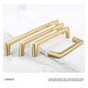 XMSJ Custom Hersteller Direktverkäufe gebürstet Gold Messing Griff Doppelte Kleiderschrank Schrank Tür Schubladen Schrank Kupfergriff Kupfer MH6624-128 Loch