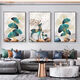 
New Chinese style living room decoration painting sofa background wall triple mural Ping Anxie Creative Restaurant wall hanging painting [68 flowers persimmon-16786] 40*60cm-suitable for living room 2-4 meters wall width