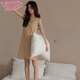 Modal nightgown with chest pad for women, summer thin comfortable breathable vest pajamas for women, solid color simple, can be worn outside home clothes AM11977 M