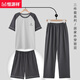 Hengyuanxiang Summer Shorts à manches courtes à manches courtes à manches courtes en pyjama masculin à trois pièces minces de grande taille de papa de grande taille de coton pur coton pur omm-3077-k15027 l